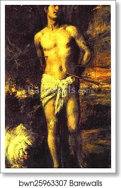 St. Sebastian by Titian, Art Print
