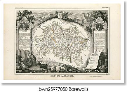 Dépt. de l'Allier (région du Centre) by Victor Jules Levasseur, Art Print