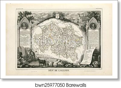 Dépt. de l'Allier (région du Centre) by Victor Jules Levasseur, Art Print Dépt. de l'Allier (région du Centre) by Victor Jules Levasseur, Art Print