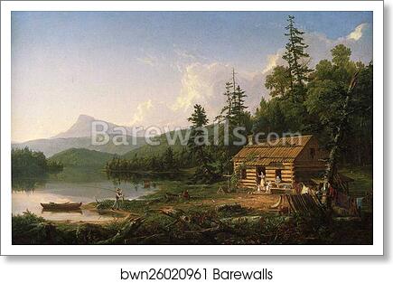 Home in the Woods by Thomas Cole, Art Print