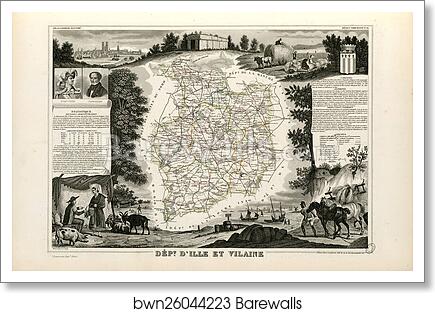 Dépt. d'Ille et Vilaine (région nord-ouest) by Victor Jules Levasseur, Art Print