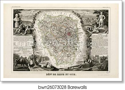Dépt. de Seine et Oise (région du nord) by Victor Jules Levasseur, Art Print