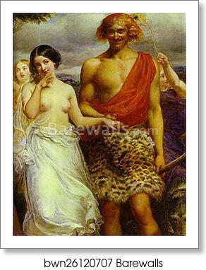 Cymon and Iphigenia. Detail by Sir John Everett Millais, Art Print