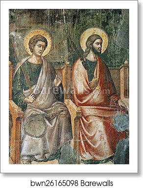 The Last Judgment. Seated Apostles. Detail by Pietro Cavallini, Art Print
