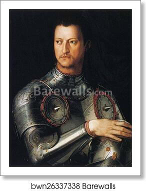 Portrait of Cosimo I de'Medici in Armor. Detail by Agnolo Bronzino, Art Print Portrait of Cosimo I de'Medici in Armor. Detail by Agnolo Bronzino, Art Print