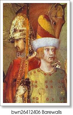 St. Martin Renounces Arms by Simone Martini, Art Print