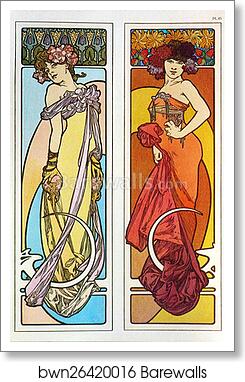Documents Decoratifs by Alphonse Mucha, Art Print