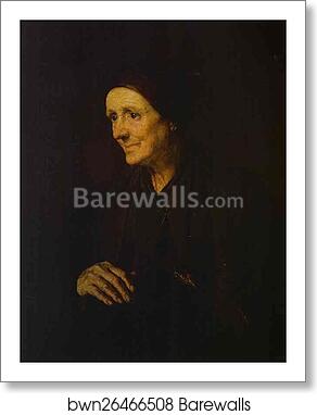 Old Woman with a Hen (Portrait of the Artist's Wife) by Vasily Tropinin, Art Print