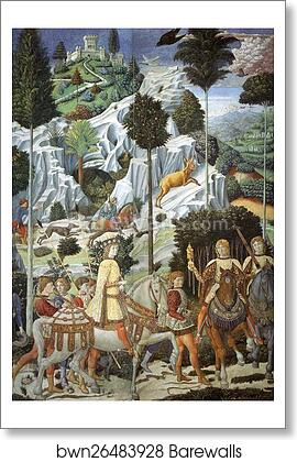 Procession of the Magus Balthazar. Detail by Benozzo Gozzoli, Art Print Procession of the Magus Balthazar. Detail by Benozzo Gozzoli, Art Print