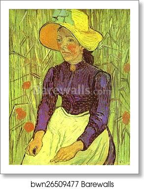 Peasant Woman with Straw Hat. Auvers-sur-Oise by Vincent Van Gogh, Art Print Peasant Woman with Straw Hat. Auvers-sur-Oise by Vincent Van Gogh, Art Print