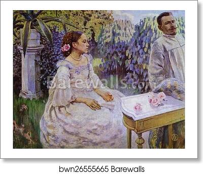 Self-Portrait with Sister by Victor Borisov-Musatov, Art Print Self-Portrait with Sister by Victor Borisov-Musatov, Art Print