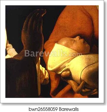 The Newborn. Detail by Georges De La Tour, Art Print