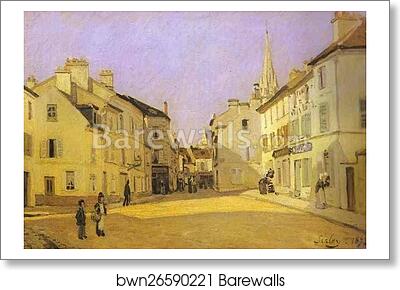 Square in Argenteuil (rue de la Chaussée) by Alfred Sisley, Art Print Square in Argenteuil (rue de la Chaussée) by Alfred Sisley, Art Print