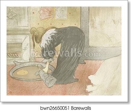Elles: Woman at the tub by Henri De Toulouse-Lautrec, Art Print Elles: Woman at the tub by Henri De Toulouse-Lautrec, Art Print