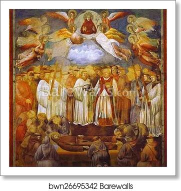The Death of St. Francis by Giotto, Art Print