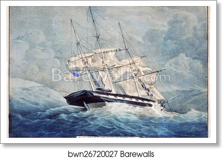 U.S. sloop of war Albany: 22 guns by Currier & Ives, Art Print