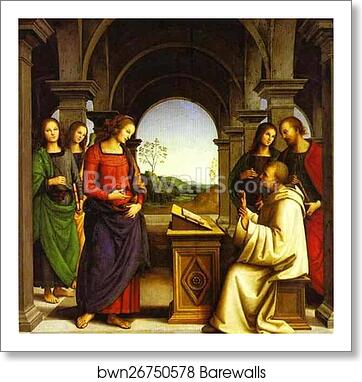 The Vision of St. Bernard by Pietro Perugino, Art Print