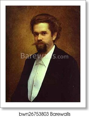 Portrait of the Cellist S. Morozov by Ivan Kramskoy, Art Print