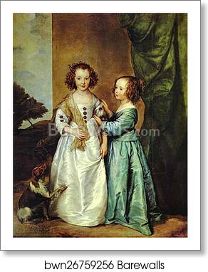 Portrait of Philadelphia and Elizabeth Wharton by Sir Anthony Van Dyck, Art Print Portrait of Philadelphia and Elizabeth Wharton by Sir Anthony Van Dyck, Art Print