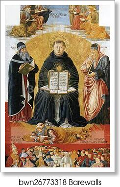 Triumph of St. Thomas Aquinas by Benozzo Gozzoli, Art Print