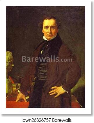 Portrait of the Sculptor Lorenzo Bartolini by Jean-Auguste-Dominique Ingres, Art Print Portrait of the Sculptor Lorenzo Bartolini by Jean-Auguste-Dominique Ingres, Art Print
