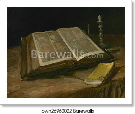 Still life with Bible by Vincent Van Gogh, Art Print