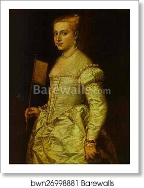 Portrait of a Lady in White by Titian, Art Print