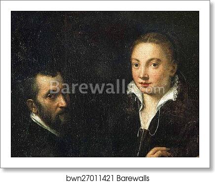 Bernardino Campi Painting Sofonisba Anguissola. Detail by Sofonisba Anguissola, Art Print