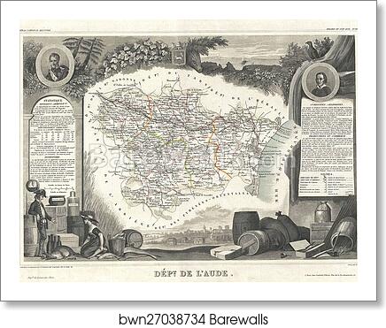 Dept. de L'Aude by Victor Jules Levasseur, Art Print