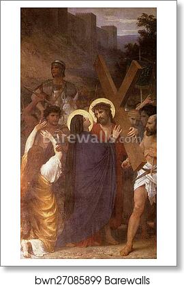 Christ Meeting His Mother on the Way to Calvary by William-Adolphe Bouguereau, Art Print Christ Meeting His Mother on the Way to Calvary by William-Adolphe Bouguereau, Art Print