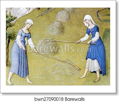 Les tr�s riches heures du Duc de Berry. June. Palais de la Cite and Sainte-Chapelle in Paris. Detail by Limbourg Brothers, Art Print Les tr�s riches heures du Duc de Berry. June. Palais de la Cite and Sainte-Chapelle in Paris. Detail by Limbourg Brothers, Art Print