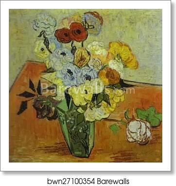 Roses and Anemones by Vincent Van Gogh, Art Print