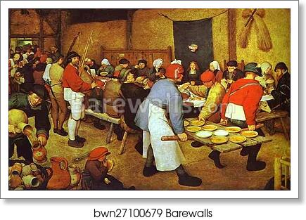 The Peasant Wedding by Pieter Bruegel The Elder, Art Print