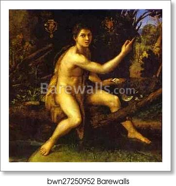 St John the Baptist by Raphael, Art Print