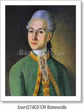 Portrait of a Young Man by Grigory Ostrovsky, Art Print