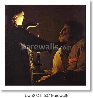 Appearance of an Angel to St. Joseph by Georges De La Tour, Art Print