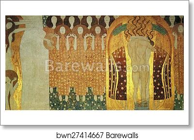 The Beethoven Frieze: The Longing for Happiness Finds Repose in Poetry by Gustav Klimt, Art Print The Beethoven Frieze: The Longing for Happiness Finds Repose in Poetry by Gustav Klimt, Art Print