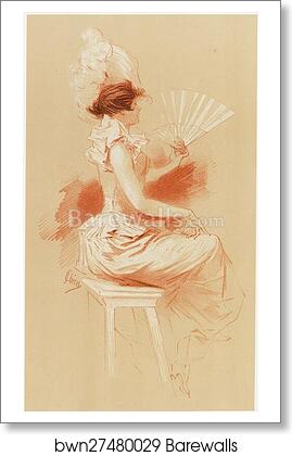 Original drawing for Les Maîtres de l’Affiche from issue 13, Dec. 1896 by Jules Chéret, Art Print Original drawing for Les Maîtres de l’Affiche from issue 13, Dec. 1896 by Jules Chéret, Art Print