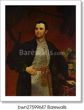 Portrait of M. A. Obolensky by Karl Brulloff, Art Print