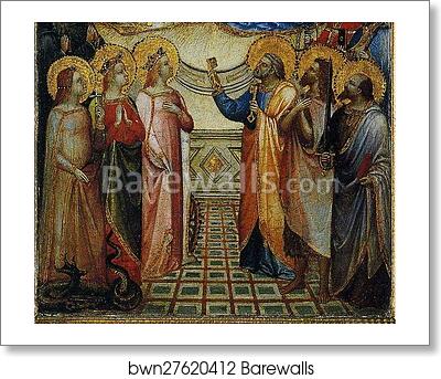 The Coronation of the Virgin among Saints and Angels. Detail by Giusto De’ Menabuoi, Art Print The Coronation of the Virgin among Saints and Angels. Detail by Giusto De’ Menabuoi, Art Print