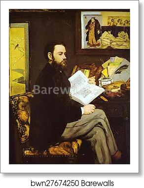 Portrait of Emile Zola by Edouard Manet, Art Print