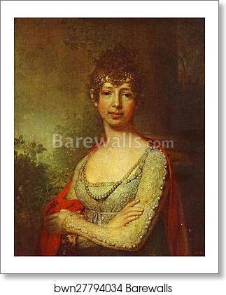 Portrait of Grand Duchess Maria Pavlovna by Vladimir Borovikovsky, Art Print Portrait of Grand Duchess Maria Pavlovna by Vladimir Borovikovsky, Art Print