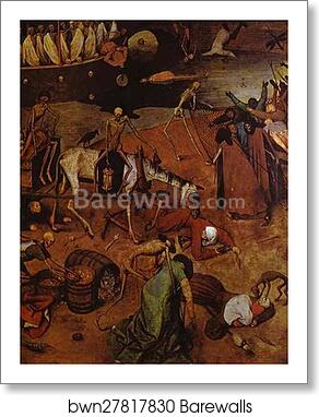 The Triumph of Death. Detail by Pieter Bruegel The Elder, Art Print