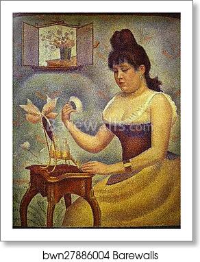 Young Woman Powdering Herself by Georges Seurat, Art Print