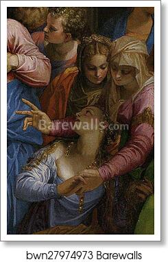 Christ Healing a Woman with an Issue of Blood. Detail by Paolo Veronese, Art Print Christ Healing a Woman with an Issue of Blood. Detail by Paolo Veronese, Art Print