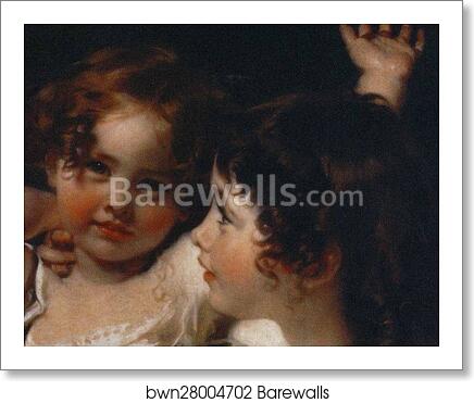 The Calmady Children. (Emily Calmady, 1818-1906 and Laura Anne Calmady, 1820-94). Detail by Sir Thomas Lawrence, Art Print