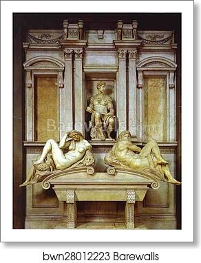 Tomb of Giuliano de' Medici by Michelangelo, Art Print