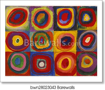 Color Study – Squares with Concentric Circles by Wassily Kandinsky, Art Print Color Study – Squares with Concentric Circles by Wassily Kandinsky, Art Print
