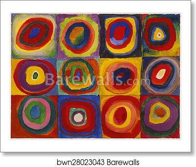 Color Study – Squares with Concentric Circles by Wassily Kandinsky, Art Print Color Study – Squares with Concentric Circles by Wassily Kandinsky, Art Print