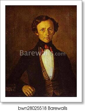 Portrait of V. A. Preobrazhensky by Grigoriy Soroka, Art Print